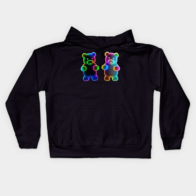 Neon Gummis Kids Hoodie by apsi